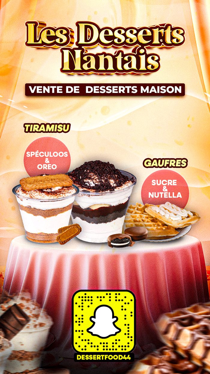 Flyer promotionnel pour un vendeur de desserts maison