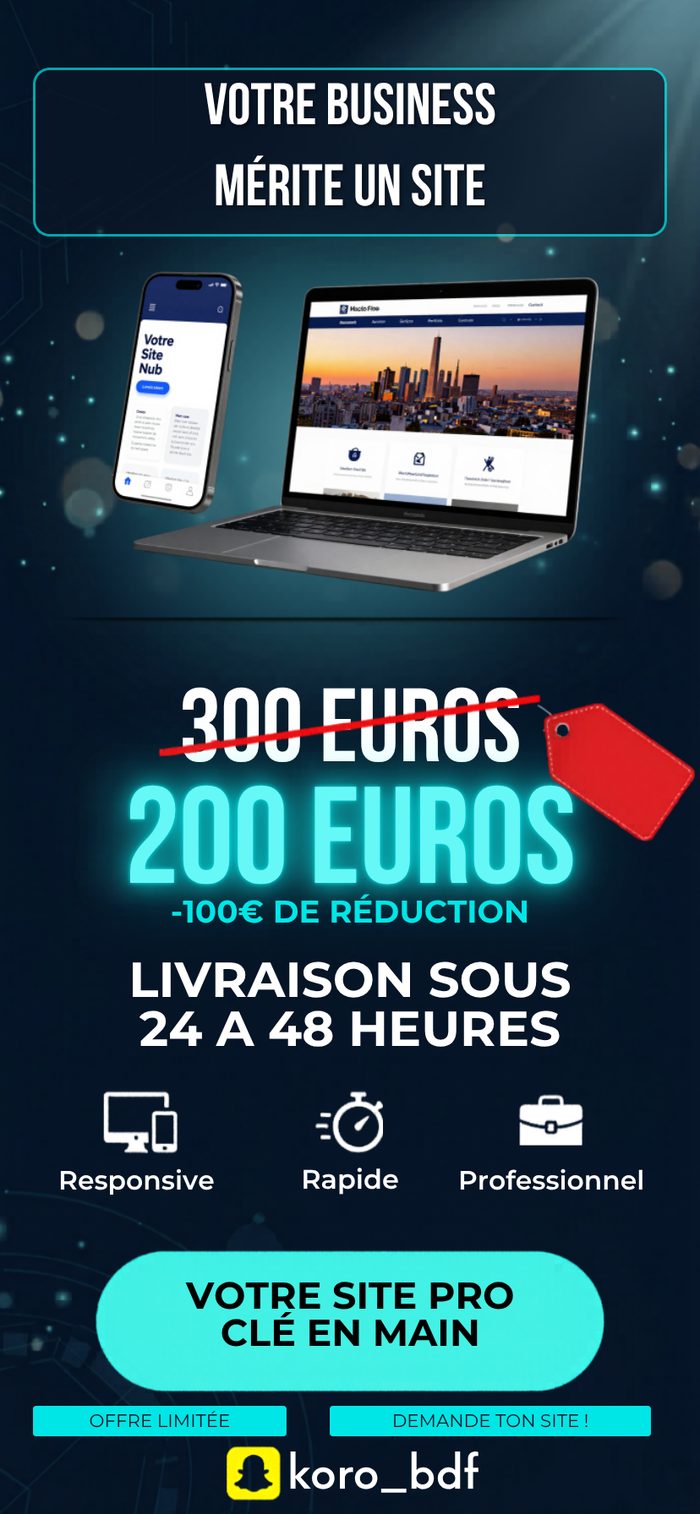 Flyer promotionnel pour une agence de création de sites web